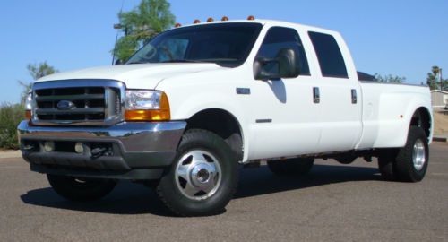 **no reserve** 2001 ford f350 &#034;1 ton&#034; crew cab 4x4 dually az since day 1 nice!!!