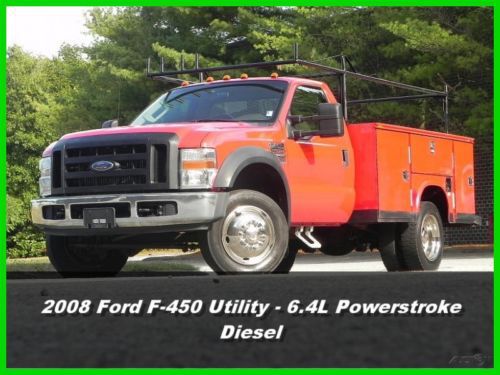 08 ford f450 f-450 xl regular cab utility truck 4x4 6.4l powerstroke diesel used
