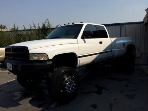 1997 Dodge 4x4 3500 Lifted Cummins Dually Extra Cab Monster, image 4