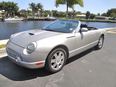 04 ford thunderbird convertible*leather*72k*sharp look*great drive*srvcd*florida