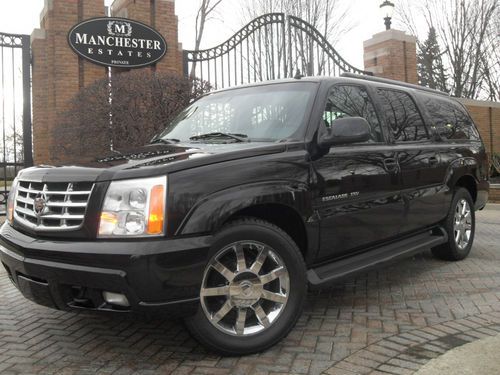 2006 cadillac escalade esv awd platinum navigation dual dvd screens factory20's