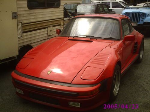 1981 porsche 911 930s turbo-look wide body slant nose red/tan