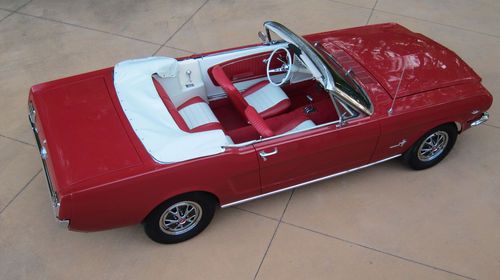 1965 mustang convertible 289 red
