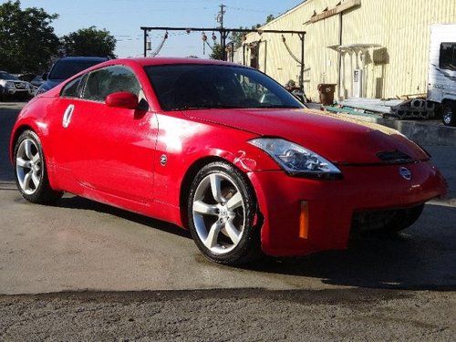 2008 nissan 350z coupe damaged salvage only 39k miles perfect color runs! manual