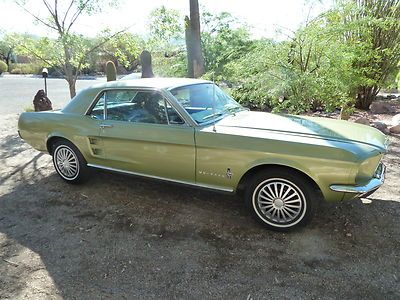 1967 ford mustang v8 auto factory ac  green  many new parts