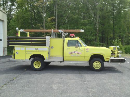 1976 dodge power wagon w300 custom fire truck 4x4 - low mileage