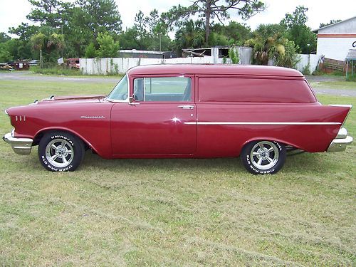 1957 chevy sedan delivery 327 ci 4 speed transmission very solid straight car