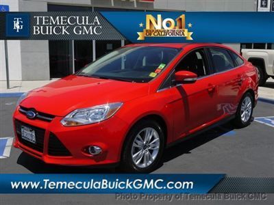 Ford focus 6spd fwd red 1-owner cd mp3 bluetooth great mpg sync - we finance