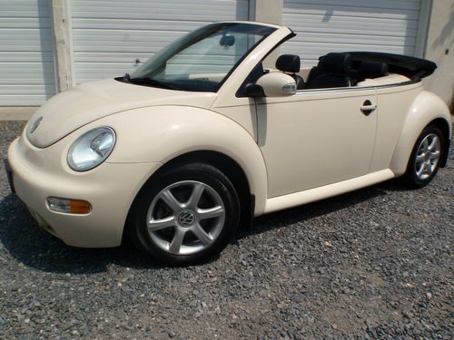 Vw beetle turbo convertible stick 5-speed leather htd sts cabrio gls cabriolet