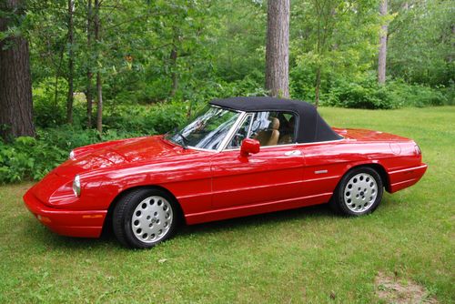 1992 alfa romeo spider veloce - classic red convertible coupe