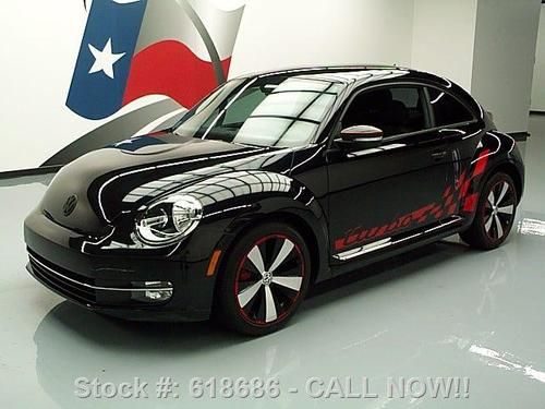 2012 volkswagen beetle black turbo auto htd seats 17k!! texas direct auto