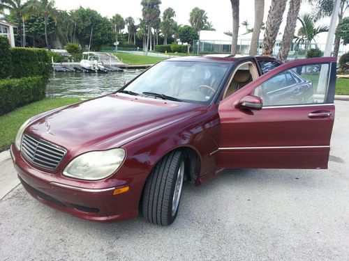 Burgundy red 2002 mercedes s55 amg sedan in good condition fully loaded