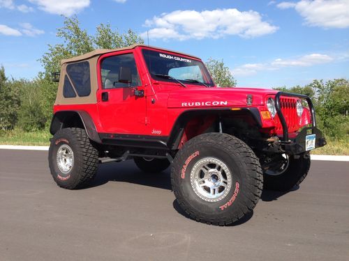 1998 jeep wrangler tj lifted "rubicon" axles 35s air lockers over 14k in extras!