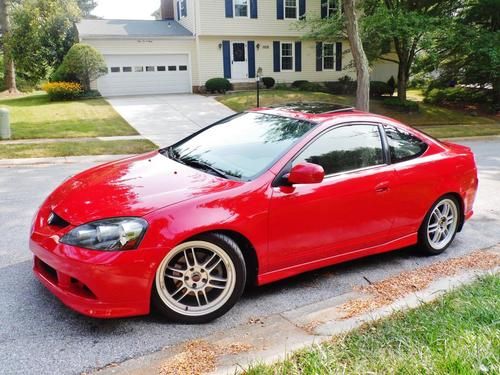 2005 acura rsx type-s coupe red - gray leather sun roof no reserve!