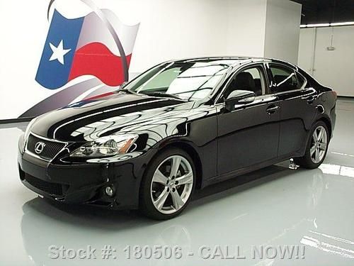 2012 lexus is250 sunroof blk on blk paddle shifters 14k texas direct auto