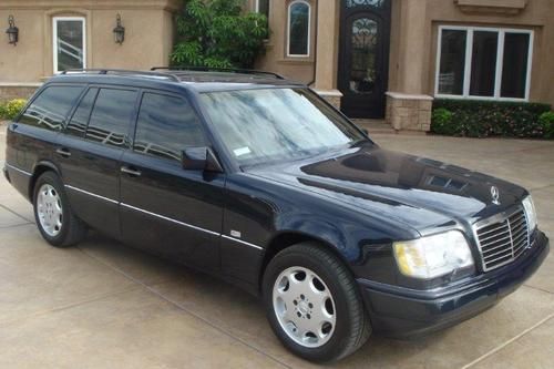 1994 mercedes benz e320 wagon w-124 low miles pristine midnight blue with saddle