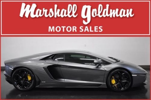 2012 lamborghini aventador lp700-4 grigio estoque w/ nero ade leather 551 miles