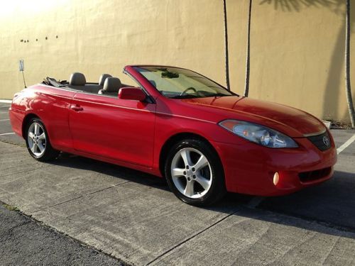 Solara v6 sle convertible *red / tan leather* clean florida accident free carfax