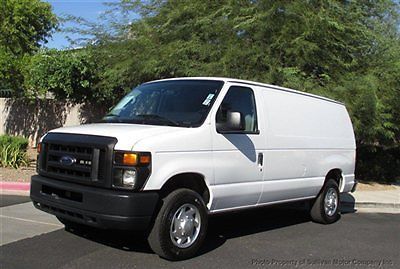 2012 ford e-150 cargo van with cargo with a wall divider full power