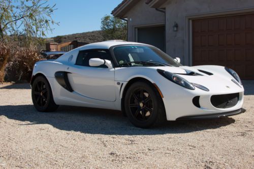 2006 lotus exige supercharged white black-leather carbon fiber track perfect