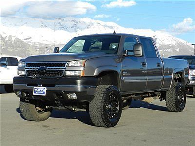 Chevy crew cab duramax diesel 4x4 lt custom lift wheels tires leather auto tow