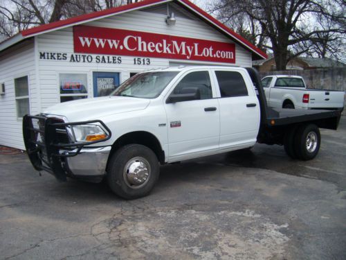 2012 dodge ram 3500 crew cab flatbed dually 4x4 only 92k miles 6 speed automatic
