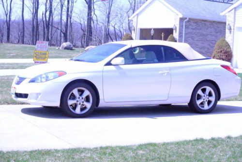 2004 toyota camry solara convertible se v6 pearl white only 37k miles 29 mpg