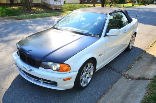 2001 bmw 325ci convertible white sports package harmon kardon e46 no reserve! nr