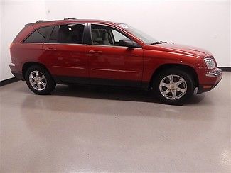 2004 red base automatic one owner leather cd dvd 3rd row bucket seats awd