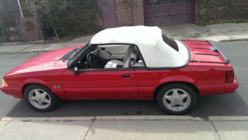 Find used 1993 Ford Mustang LX 5.0 Red Convertible