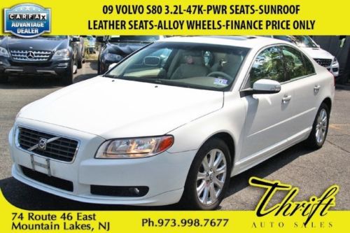 09 volvo s80 3.2-47k-pwr seats-sunroof-leather seats-finance price only