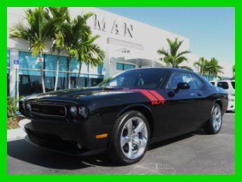 11 black hemi 5.7l rt manual:6-speed sport coupe *traction control *red stripes