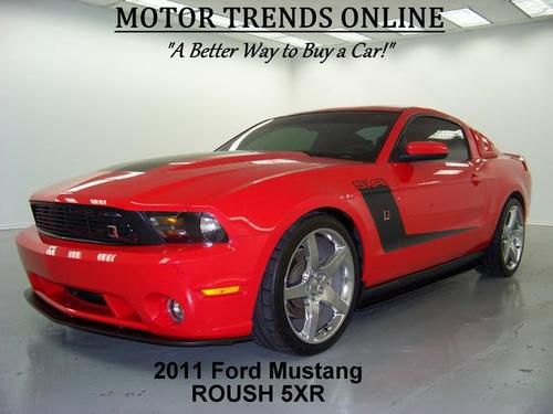 5xr roush stage 3 chrome wheels stripes suspension exhaust 2011 ford mustang 12k