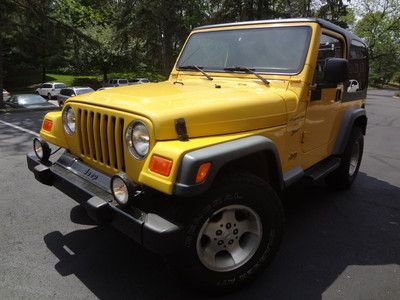 Jeep wrangler sport 5-speed manual 4x4 cold a/c free autocheck no reserve