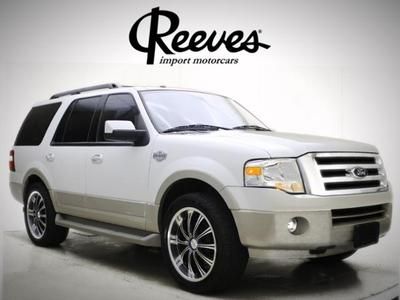 10 expedition white brown kingranch 5.4l third row seat brakes 6-speed a/t