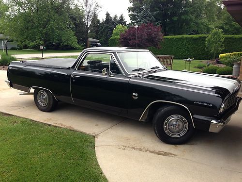 Vintage 1964 el camino black with white accent stripe, very solid body