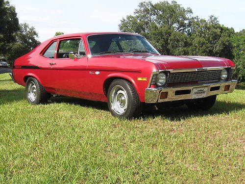 1971 chevy nova ss yenko 4 spd, cold air conditioning,cranberry pearl on black