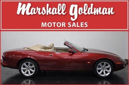 2004 jaguar xl8 convertible carnival red w/ tan leather interior  only 17,700