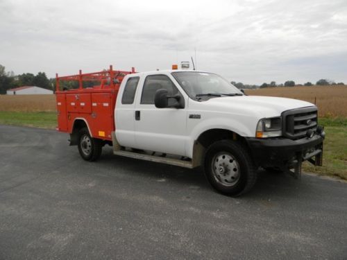Ford f 350 f 250 4x4 extended cab utility service pickup truck v8 auto 1 owner