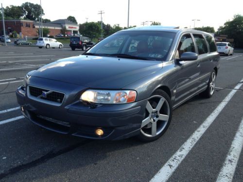 2004 volvo v70 r wagon 2.5l tuned 18 psi manual 18&#034; rims rare interior awd