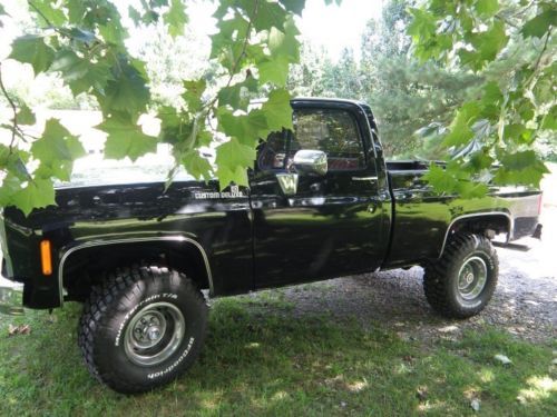 Sell Used 1979 Chevy 4x4 Black With Red Interior Completely