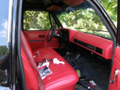 Sell Used 1979 Chevy 4x4 Black With Red Interior Completely