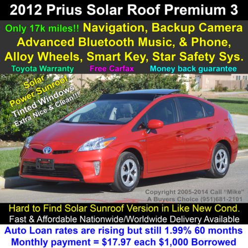 Solar roof +navigation+entune+bluetooth  rear camera+warranty, optional leather!