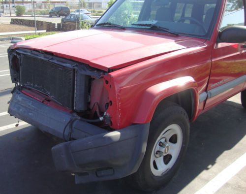 Totaled Cars For Sale >> Sell used Jeep Cherokee Sport SUV 2001 6 cyl. Red Salvage ... Totaled Cars For Sale >> Sell used Jeep Cherokee Sport SUV 2001 6 cyl. Red Salvage ...