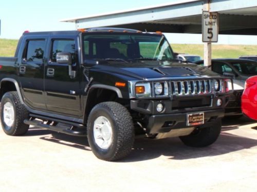 2006 hummer h2 sut truck black gray leather 4x4 63k miles 4wd ship assist