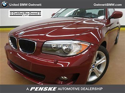 128i 1 series low miles 2 dr coupe automatic gasoline 3.0l straight 6 cyl vermil