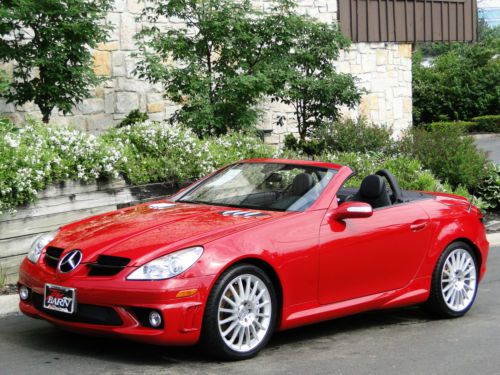 Slk55 amg roadster, 354hp v8, only 21k mi, convertible, mars red, clean carfax
