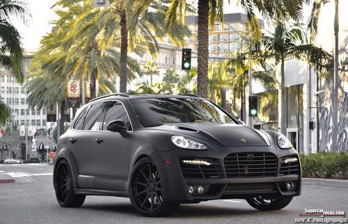 2011 turbo cayenne with full techart magnum wide body kit, matte black, must see