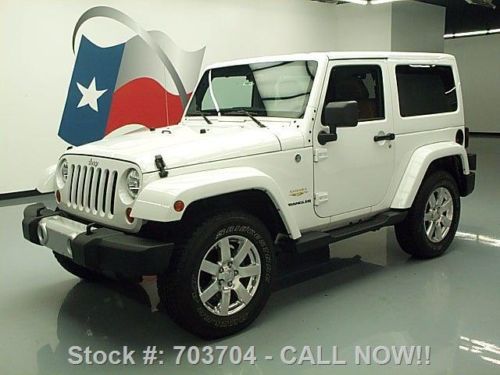 2013 jeep wrangler sahara 4x4 hard top htd leather nav texas direct auto