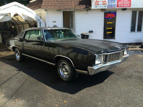 1972 chevrolet monte carlo 2 door coupe automatic 350 v8 runs